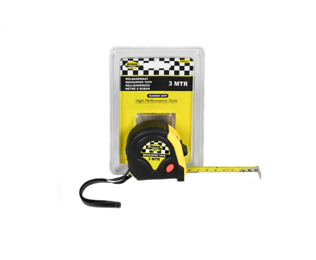 Rubberen Rolbandmaat 3m x 16mm - Precieze Metingen voor Bouwprojecten