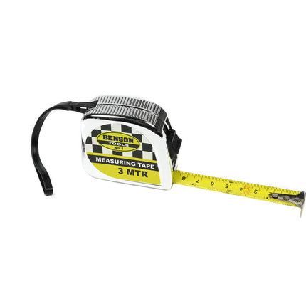 Rolbandmaat Chroom 3m x 16mm - Perfect voor bouw en interieur.