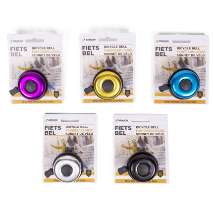 Fietsbel 52mm Aluminium, Ø22,2mm stuur, helder geluid, snel te monteren