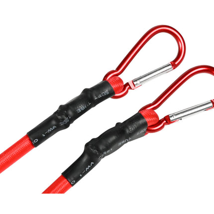 Elastiek 120 cm + Karabijnhaak, ideaal voor ladingbevestiging.