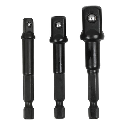 Bit Verloopadapter 1/4-3/8-1/2", 70 mm, voor auto en meubels.