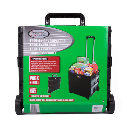 Grote Opvouwbare Trolley, 25kg, 38x33x36cm, Ideaal voor Boodschappen