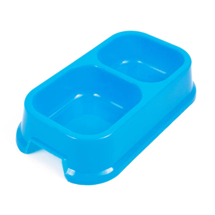 Dubbele Voerbak 25x14cm - Voor Droog/Nat Voer & Water Huisdier