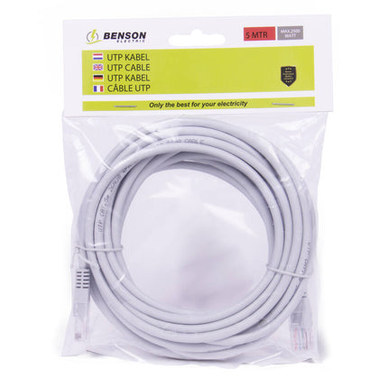 5m UTP Cat5e Kabel - Voor Dataoverdracht en Telefonie Verbindingen