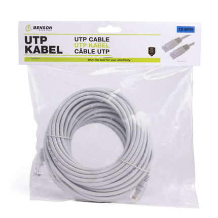 UTP Kabel 15m - Cat5e Netwerkkabel voor Snel Internet en Telefonie