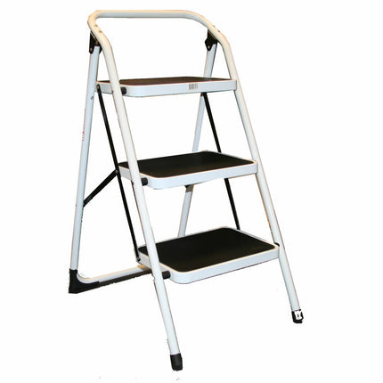 Opvouwbare 3-treden Stalen Trap, 150kg, EN14183, Voor Huishoudelijke Klussen