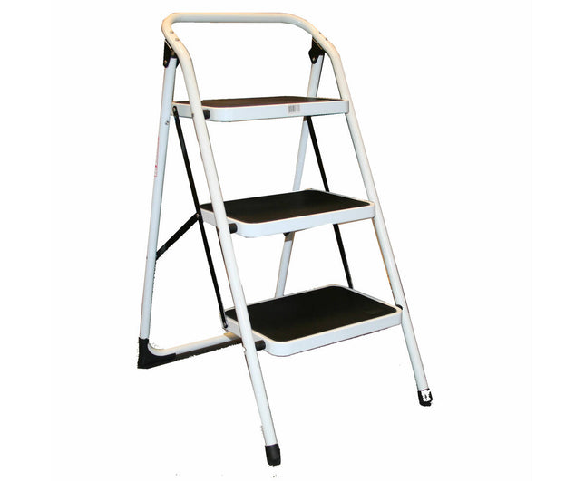 Opvouwbare 3-treden Stalen Trap, 150kg, EN14183, Voor Huishoudelijke Klussen