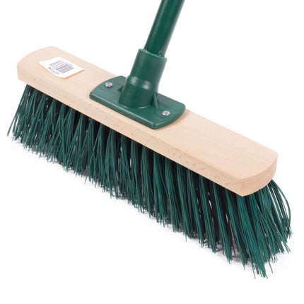Bezem straat groen + steel display – Breedte bezem 30 cm, Lengte steel 117 cm, 30 cm