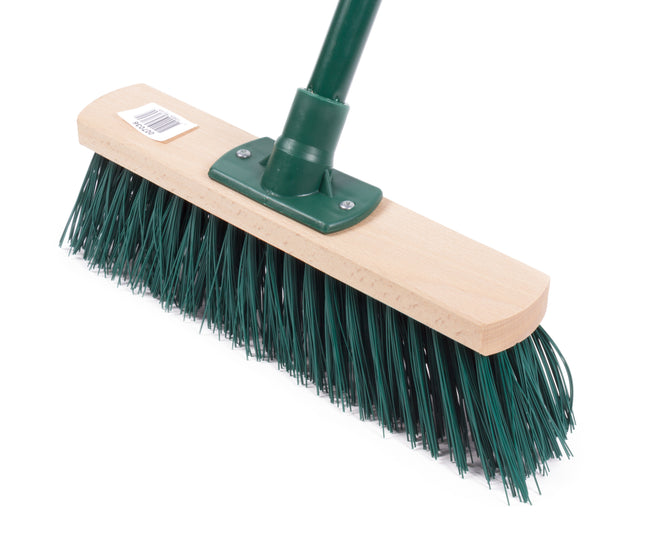 Bezem straat groen + steel display – Breedte bezem 30 cm, Lengte steel 117 cm, 30 cm