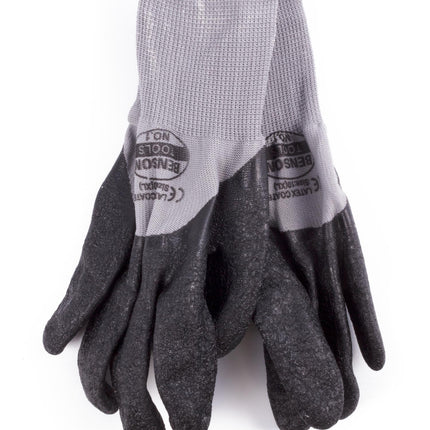 Werkhandschoen PU flex grijs rib maat 9 (L) – Materiaal polyamide met PU coating