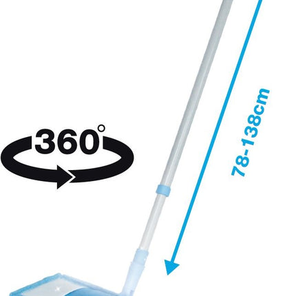 Vloerwisser profi aluminium + microvezel hoes – o Wisbreedte 42 CM, 138 CM, 42 CM