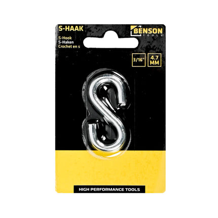 S-haak 45 mm RVS - Perfect voor Gereedschap en Keukengerei Ophangen