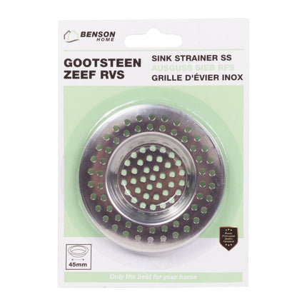 RVS Gootsteenzeef 7.5cm, Voorkomt Verstoppingen in Gootsteen
