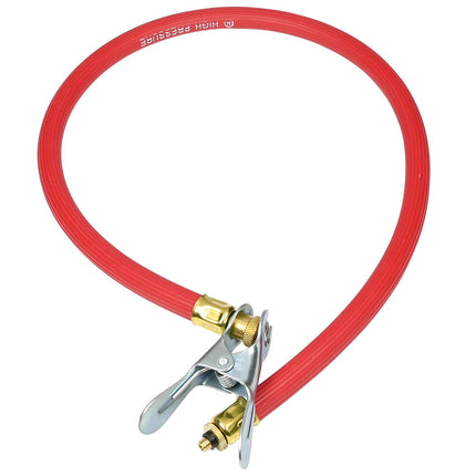Fietspompslang 160 PSI Rood, 60cm, Presta/Schrader, voor race/MTB.