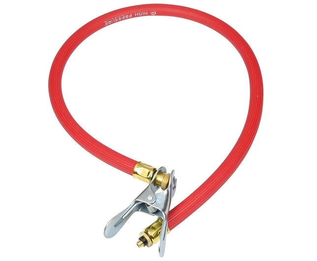 Fietspompslang 160 PSI Rood, 60cm, Presta/Schrader, voor race/MTB.
