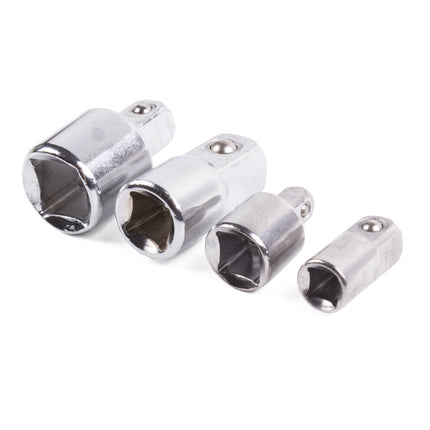 Dop Verloopset 4 dlg - 3/8'' naar 1/4'' & 1/2'', ideaal voor dopsleutels