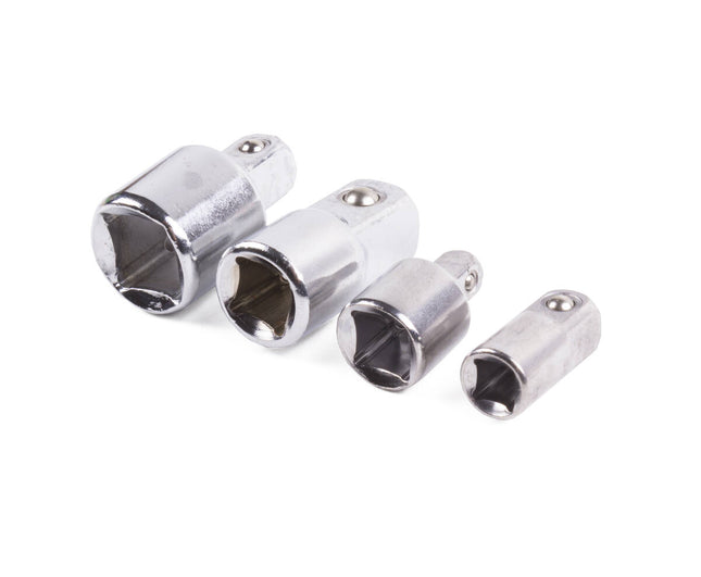 Dop Verloopset 4 dlg - 3/8'' naar 1/4'' & 1/2'', ideaal voor dopsleutels