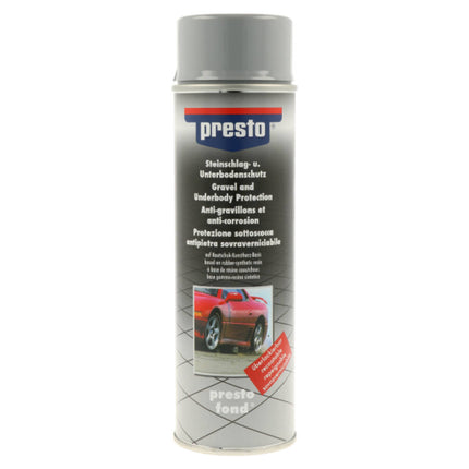 Presto Steinschlagschutz-Spray Grau, 500 ml - Schützt Fahrzeuge vor Steinschlag.
