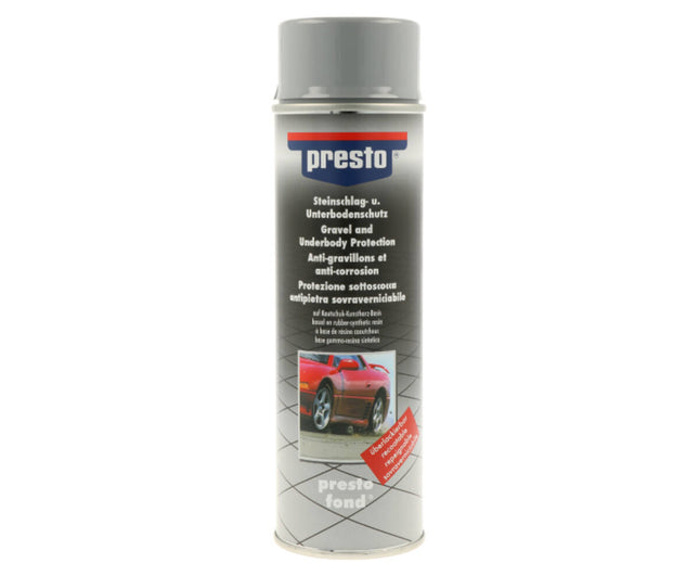 Presto Anti Steenslag Spray Grijs, 500 ml - Beschermt voertuigen tegen steenslag.