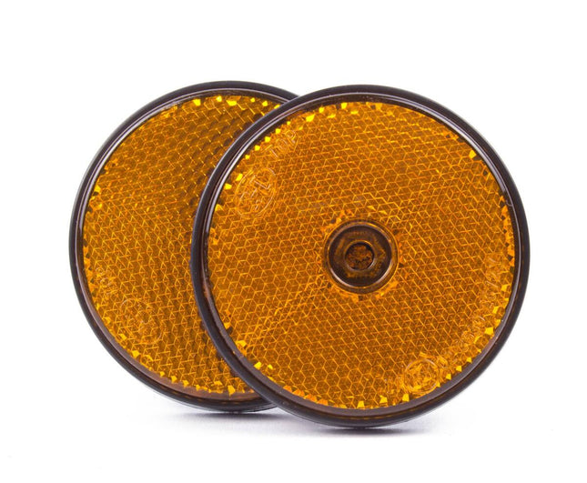 Reflector Set Oranje 60 mm, E-Keur, Auto/Fiets, 2 stuks