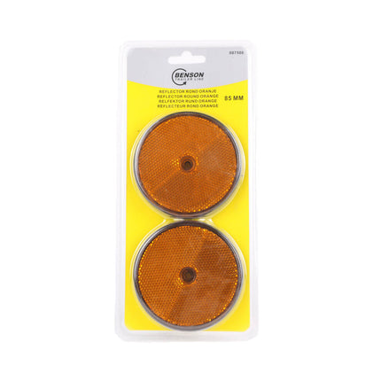 Reflector 85mm Oranje Set, E4-gekeurd voor Auto's & Aanhangers
