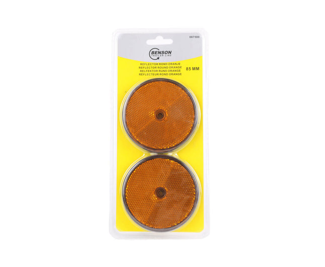 Reflector 85mm Oranje Set, E4-gekeurd voor Auto's & Aanhangers