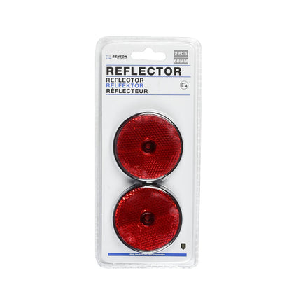 Rode Reflector Set 60mm, 2 stuks, voor voertuigen, E4-gecertificeerd
