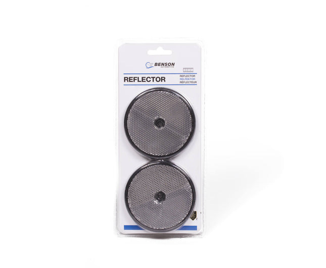 Reflector Wit 85mm, Set van 2, E-Keur, Voor Auto/Aanhanger Veiligheid