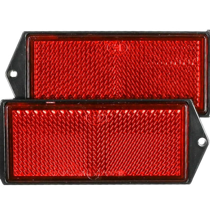 Roter Rechteck-Reflektor 100x45mm – 2er-Set – E4-zertifiziert