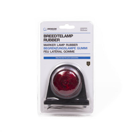 Breedtelamp 72mm Rood/Wit, E-Keur, Voor Verbeterde Zichtbaarheid