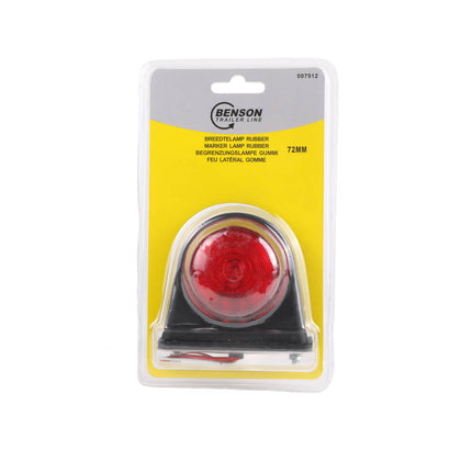 Breedtelamp 72mm Rood/Wit, E-Keur, Voor Verbeterde Zichtbaarheid