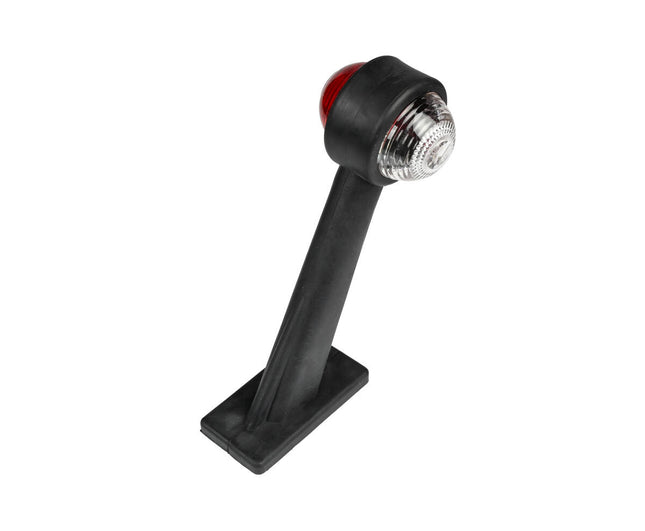 Breedtelamp 190mm Rood/Wit, 12/24V, E-Keur, Buigbare Arm