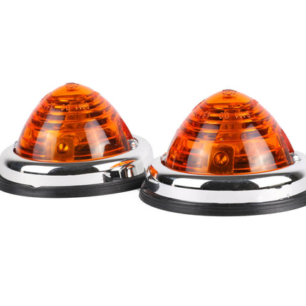 Zijlamp Chrome 70mm Oranje 2 st E9 Voor Eigen Terrein Verlichting