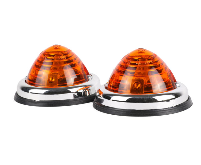 Zijlamp Chrome 70mm Oranje 2 st E9 Voor Eigen Terrein Verlichting