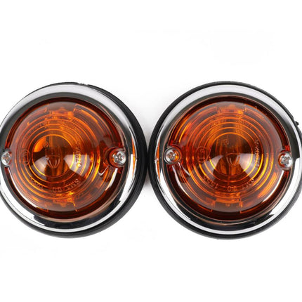 Zijlamp Chrome 70mm Oranje 2 st E9 Voor Eigen Terrein Verlichting