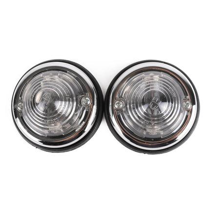 Zijlamp 70mm Chrome Wit, Set van 2, E9 Goedgekeurd, Voertuigverlichting