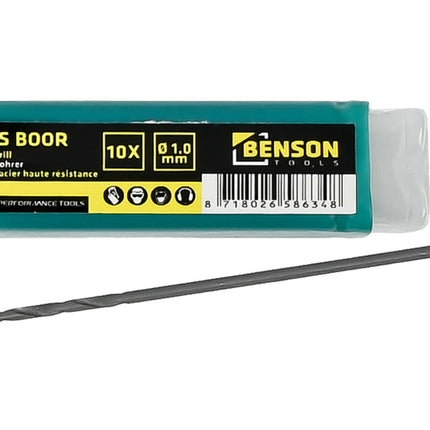 HSS 1,0 mm Bohrer-Set 10-teilig – Ideal für Metall & Kunststoff