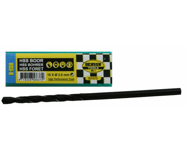 HSS Boor 2.0 mm Set 10 stuks - Ideaal voor Metaal en Hout