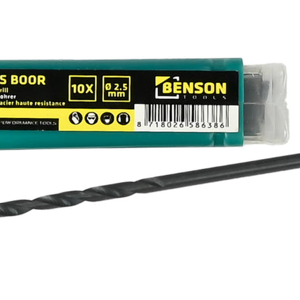 HSS Boor 2.5 mm 10 dlg - Voor Metaal, Hout en Kunststof Boren