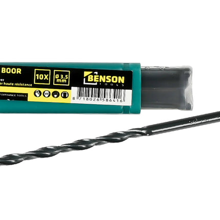 HSS Boor Set 3.5mm, 10 stuks voor metaal, hout en kunststof.