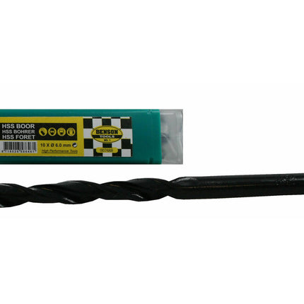 HSS Boorset 6.0 mm - 10 Stuks voor Metaal, Kunststof en Hout