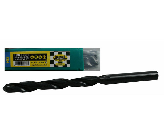HSS Boor 7.0 mm Set - 10 Stuks voor Metaal, Hout & Kunststof