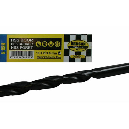 HSS Boorset 9.0 mm 10-delig - Voor Metaal, Hout, Kunststof