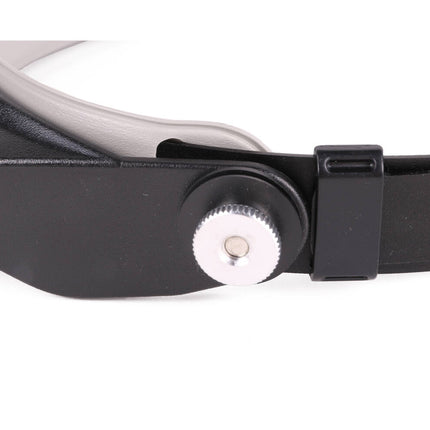 Hoofdloupe met 3 LED's, 4 lenzen (1.2x-3.5x), verstelbare band.