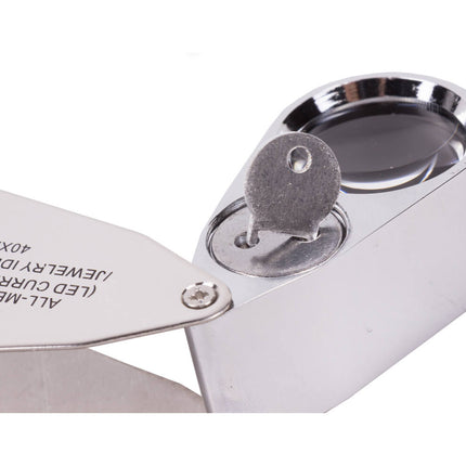 Loupe LED Diamantair 40x met UV-Licht en 3 LED's voor Edelstenen