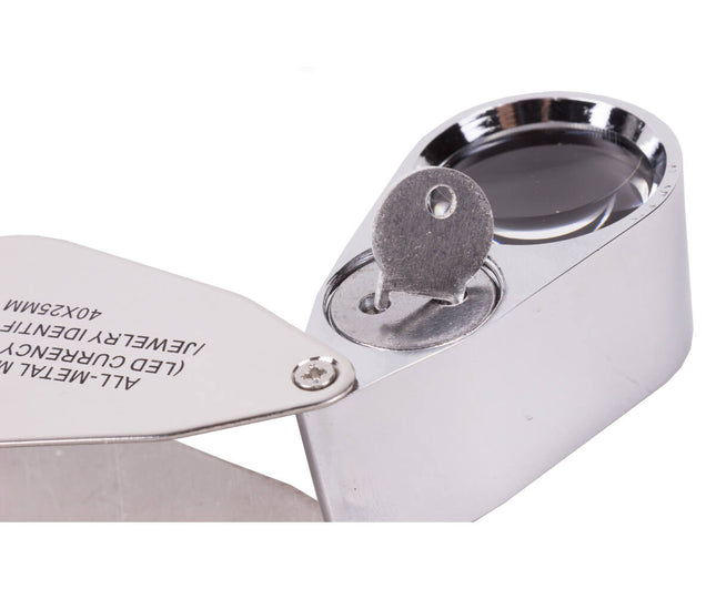 Loupe LED Diamantair 40x met UV-Licht en 3 LED's voor Edelstenen