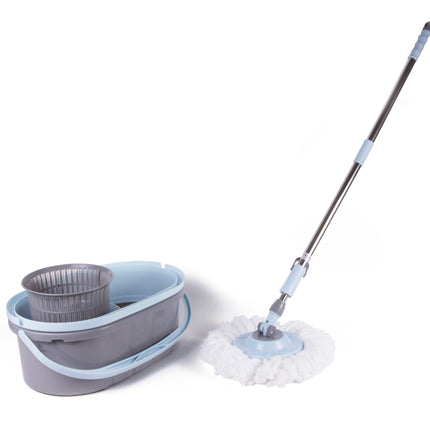 Mop + emmerset 360° spinning – Afm. Steel 120 cm, Afm. emmer 48 x 29 x 24cm, 120 cm