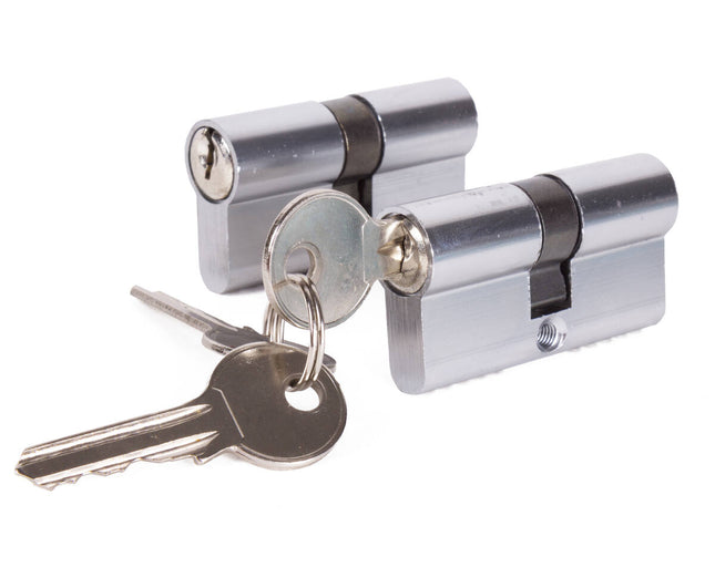 Euro Profielcilinder 60 mm, 2x Gelijksluitend, Incl. 6 Sleutels