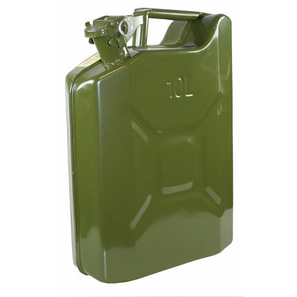 Jerrycan 10L Metaal - Voor Veilig Opslaan en Vervoeren van Brandstof