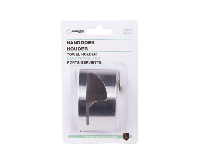 RVS Handdoekhouder - Zelfklevend, Compact, Ideaal voor Keuken & Badkamer